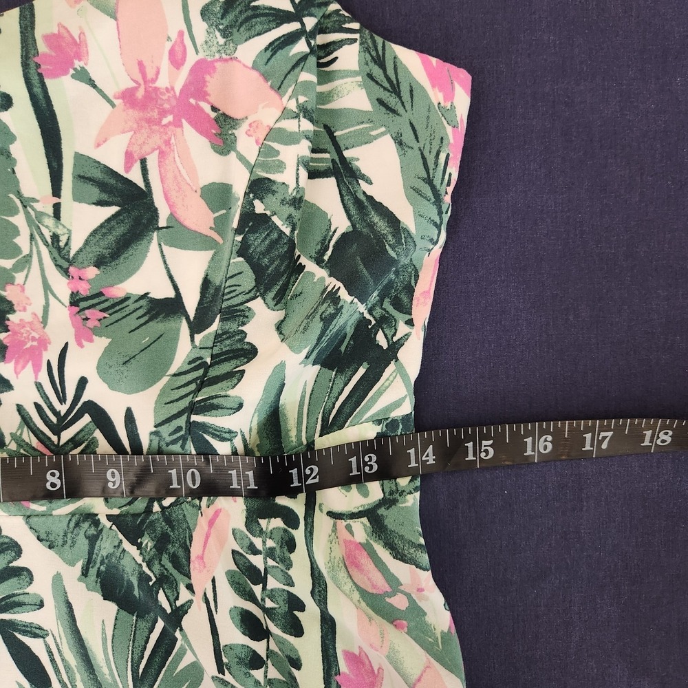 Old Navy Juniors Fit-Flare Aloha/Coconutgirl/Y2K/Indie Cami Pink Palm Sundress L - Picture 9 of 11